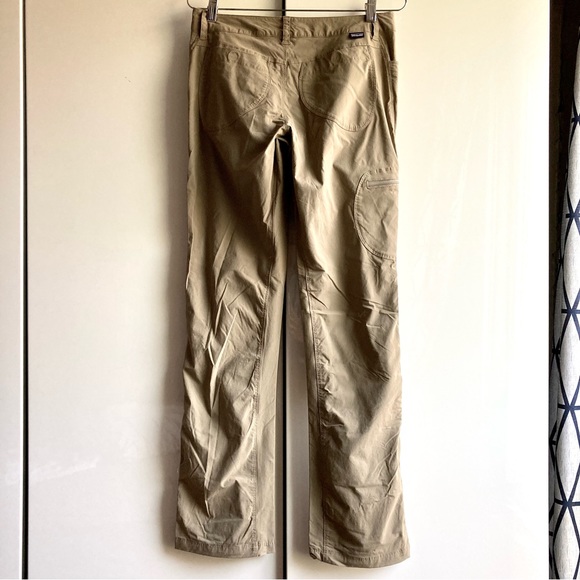 PATAGONIA size 4 Rock Craft roll up pants Ash Tan athletic hiking pants pockets - Picture 3 of 16